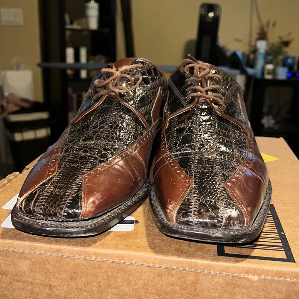 Brown dress shoes